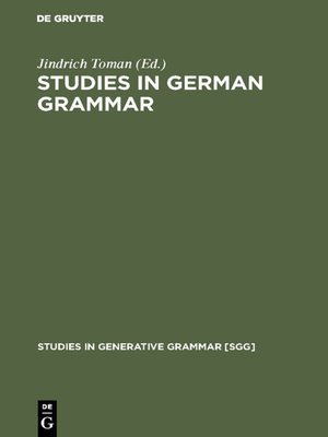 cover image of Studies in German Grammar